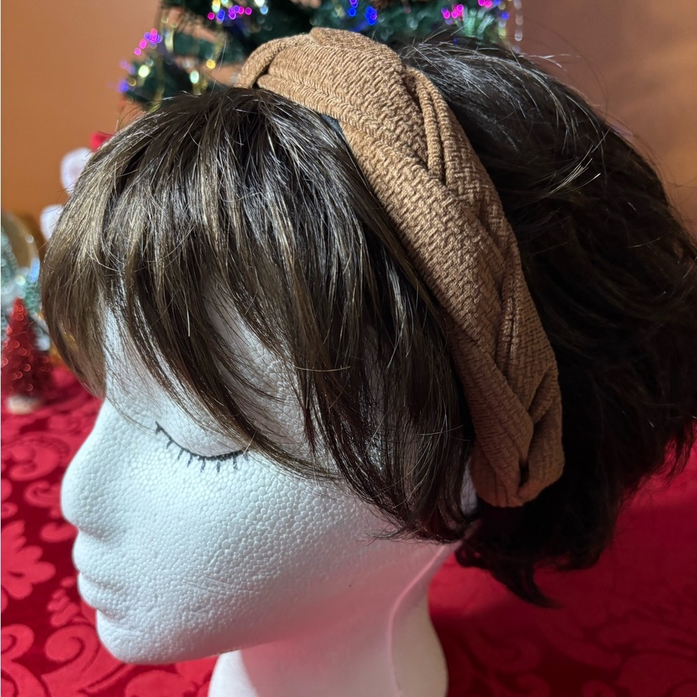 Brown Braided Fabric Headband